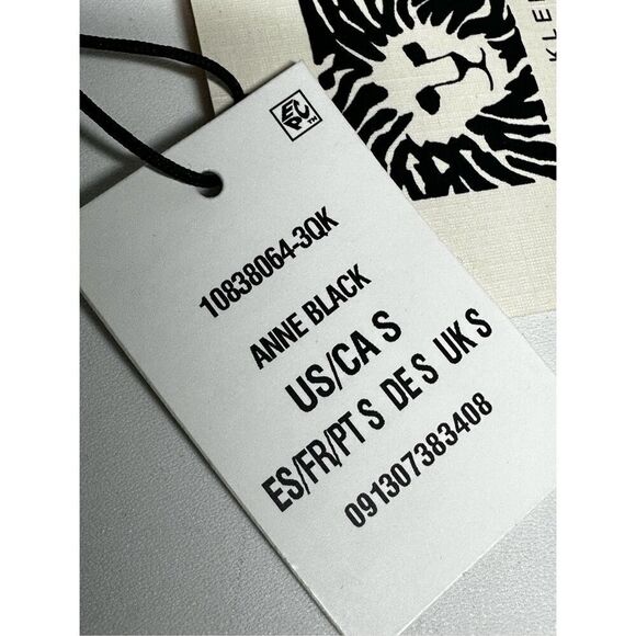 NWT Bohemian Anne Klein Black Women’s Top Eyelet Trim Size S Ruffle Sleeve - Picture 5 of 10